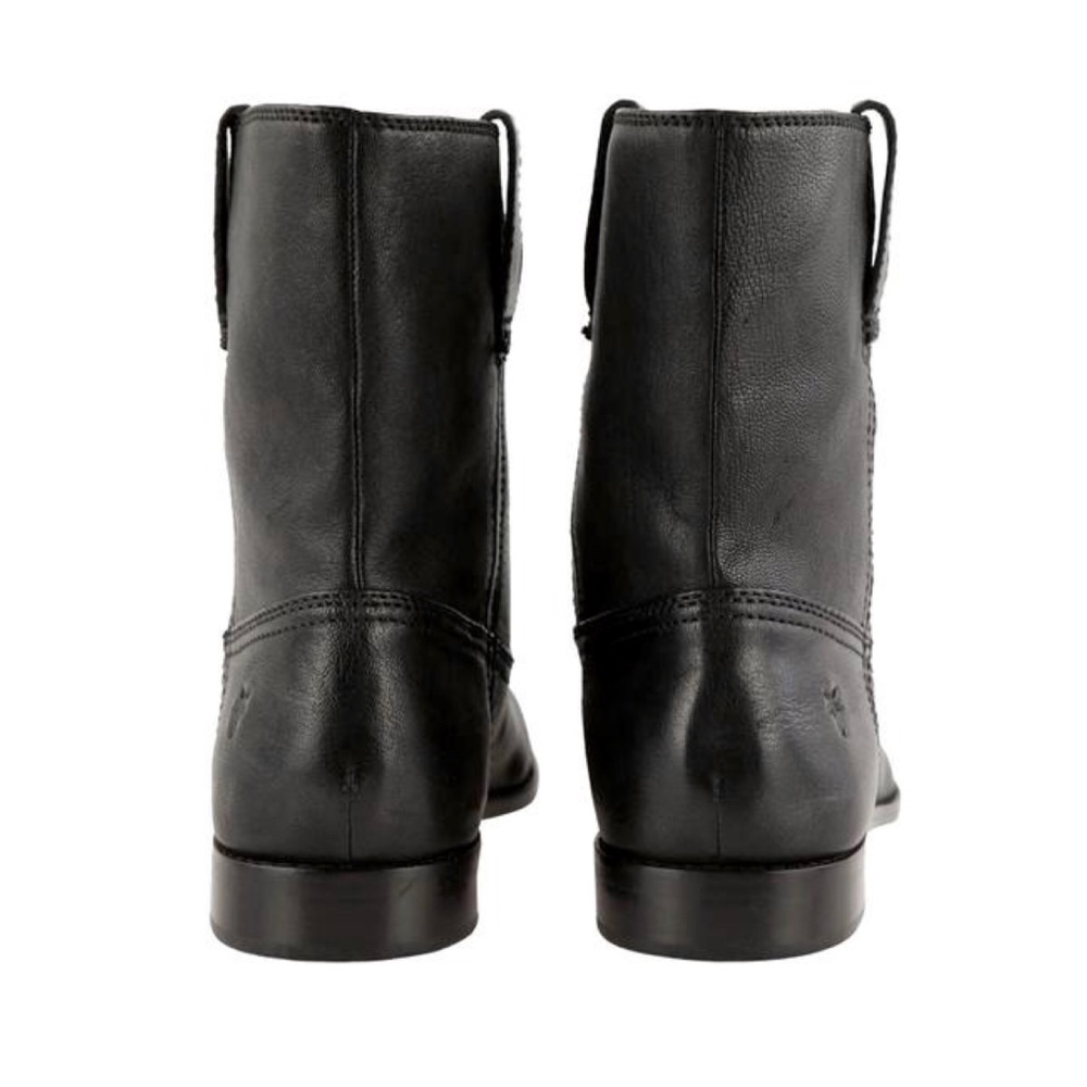 Frye Anna Leather Shortie Black Cute Casual Boot - Picture 13 of 16